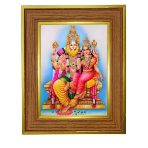 Lakhsmi Narasimha Photo Frame 10x14 Inches-Brown Wooden Frame For Home, Office & Temple Decoration And Gifting (F6357) Lakhsmi Narasimha Photo Frame 10x14 Inches-Brown Wooden Frame For Home, Office & Temple Decoration And Gifting (F6357)