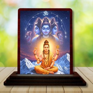 Car Desk/Table Top Lord Dattatreya Wooden Photo Stand 3x4 Inches, Compact & Stylish Spiritual Display For Car, Home & Office (Pack Of 1) (F14340) Car Desk/Table Top Lord Dattatreya Wooden Photo Stand 3x4 Inches, Compact & Stylish Spiritual Display For Car, Home & Office (Pack Of 1) (F14340)