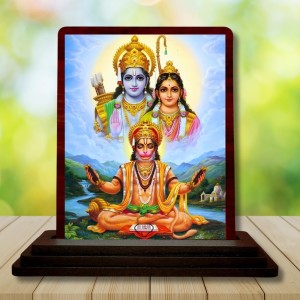 Car Desk/Table Top Lord RamSiya Hanuman Wooden Photo Stand 3x4 Inches, Compact & Stylish Spiritual Display For Car, Home & Office (Pack Of 1) (F15194) Car Desk/Table Top Lord RamSiya Hanuman Wooden Photo Stand 3x4 Inches, Compact & Stylish Spiritual Display For Car, Home & Office (Pack Of 1) (F15194)