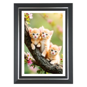 Three Kittens Photo Wall & Table Frame | 10x14 Inch Black Designer | Perfect For Gifting & Home Decor (F9654) Three Kittens Photo Wall & Table Frame | 10x14 Inch Black Designer | Perfect For Gifting & Home Decor (F9654)
