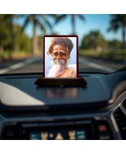 Car Desk/Table Top OmkarNath Wooden Photo Stand 3x4 Inches, Compact & Stylish Spiritual Display For Car, Home & Office (Pack Of 1) (F14500)