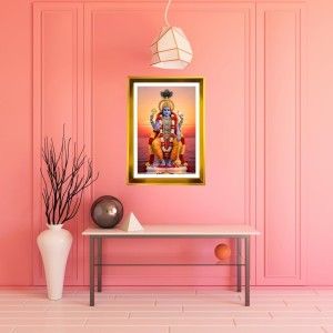 Lord Vishnu Golden Photo Frame - 10x14 Inches | Elegant Wooden Frame For Home, Office & Temple Decoration | Spiritual Wall & Table Decor And Gift Item (F9680) Lord Vishnu Golden Photo Frame - 10x14 Inches | Elegant Wooden Frame For Home, Office & Temple Decoration | Spiritual Wall & Table Decor And Gift Item (F9680)