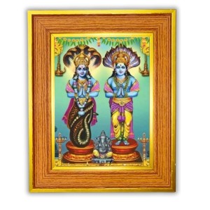 Lord Vishnu And Goddess Lakshmi Photo Frame 10x14 Inches-Brown Wooden Frame For Home, Office & Temple Decoration And Gifting (F6488) Lord Vishnu And Goddess Lakshmi Photo Frame 10x14 Inches-Brown Wooden Frame For Home, Office & Temple Decoration And Gifting (F6488)