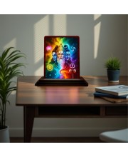 Car Desk/Table Top Lord Shiva Wooden Photo Stand 3x4 Inches, Compact & Stylish Spiritual Display For Car, Home & Office (Pack Of 1) (F15080)