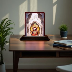 Car Desk/Table Top Lord Jagannath Wooden Photo Stand 3x4 Inches, Compact & Stylish Spiritual Display For Car, Home & Office (Pack Of 1) (F14595) Car Desk/Table Top Lord Jagannath Wooden Photo Stand 3x4 Inches, Compact & Stylish Spiritual Display For Car, Home & Office (Pack Of 1) (F14595)