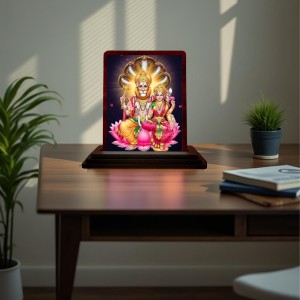 Car Desk/Table Top Lakshmi Narasimha Wooden Photo Stand 3x4 Inches, Compact & Stylish Spiritual Display For Car, Home & Office (Pack Of 1) (F14554) Car Desk/Table Top Lakshmi Narasimha Wooden Photo Stand 3x4 Inches, Compact & Stylish Spiritual Display For Car, Home & Office (Pack Of 1) (F14554)