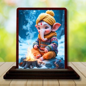 Car Desk/Table Top Lord Ganesha Wooden Photo Stand 3x4 Inches, Compact & Stylish Spiritual Display For Car, Home & Office (Pack Of 1) (F14353) Car Desk/Table Top Lord Ganesha Wooden Photo Stand 3x4 Inches, Compact & Stylish Spiritual Display For Car, Home & Office (Pack Of 1) (F14353)