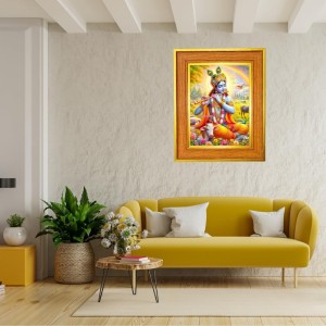 Shree Krishna Photo Frame 10x14 Inches-Brown Wooden Frame For Home, Office & Temple Decoration And Gifting (F6490) Shree Krishna Photo Frame 10x14 Inches-Brown Wooden Frame For Home, Office & Temple Decoration And Gifting (F6490)