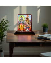 Car Desk/Table Top Lord Ram Wooden Photo Stand 3x4 Inches, Compact & Stylish Spiritual Display For Car, Home & Office (Pack Of 1) (F15147)