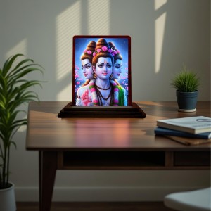 Car Desk/Table Top Lord Datta Wooden Photo Stand 3x4 Inches, Compact & Stylish Spiritual Display For Car, Home & Office (Pack Of 1) (F15082) Car Desk/Table Top Lord Datta Wooden Photo Stand 3x4 Inches, Compact & Stylish Spiritual Display For Car, Home & Office (Pack Of 1) (F15082)