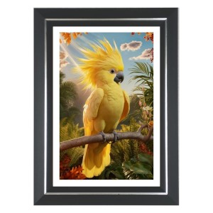 Yellow Cockatoo Photo Wall & Table Frame | 10x14 Inch Black Designer | Perfect For Gifting & Home Decor (F9620) Yellow Cockatoo Photo Wall & Table Frame | 10x14 Inch Black Designer | Perfect For Gifting & Home Decor (F9620)
