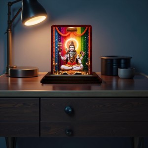 Car Desk/Table Top Lord Shiva Wooden Photo Stand 3x4 Inches, Compact & Stylish Spiritual Display For Car, Home & Office (Pack Of 1) (F14311) Car Desk/Table Top Lord Shiva Wooden Photo Stand 3x4 Inches, Compact & Stylish Spiritual Display For Car, Home & Office (Pack Of 1) (F14311)
