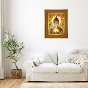 Lord Buddha Photo Frame 16x20 Inches-Brown Wooden Frame For Home, Office & Temple Decoration And Gifting (F6248) Lord Buddha Photo Frame 16x20 Inches-Brown Wooden Frame For Home, Office & Temple Decoration And Gifting (F6248)