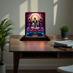 Car Desk/Table Top Lord Shankar Wooden Photo Stand 3x4 Inches, Compact & Stylish Spiritual Display For Car, Home & Office (Pack Of 1) (F15067) Car Desk/Table Top Lord Shankar Wooden Photo Stand 3x4 Inches, Compact & Stylish Spiritual Display For Car, Home & Office (Pack Of 1) (F15067)
