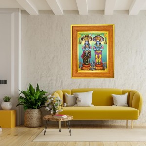 Lord Vishnu And Goddess Lakshmi Photo Frame 10x14 Inches-Brown Wooden Frame For Home, Office & Temple Decoration And Gifting (F6488) Lord Vishnu And Goddess Lakshmi Photo Frame 10x14 Inches-Brown Wooden Frame For Home, Office & Temple Decoration And Gifting (F6488)