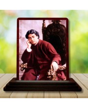 Car Desk/Table Top Swami Vivekananda Wooden Photo Stand 3x4 Inches, Compact & Stylish Spiritual Display For Car, Home & Office (Pack Of 1) (F14629)