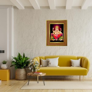 Lord Ganeshaa Photo Frame 16x20 Inches-Brown Wooden Frame For Home, Office & Temple Decoration And Gifting (F6423) Lord Ganeshaa Photo Frame 16x20 Inches-Brown Wooden Frame For Home, Office & Temple Decoration And Gifting (F6423)