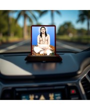 Car Desk/Table Top Bhaktivedanta Swami Prabhupada Wooden Photo Stand 3x4 Inches, Compact & Stylish Spiritual Display For Car, Home & Office (Pack Of 1) (F14436)