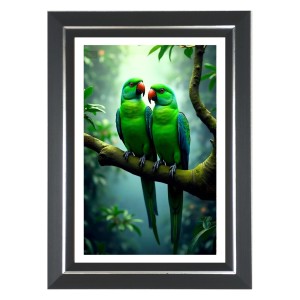 Parrots Photo Wall & Table Frame | 10x14 Inch Black Designer | Perfect For Gifting & Home Decor (F9637) Parrots Photo Wall & Table Frame | 10x14 Inch Black Designer | Perfect For Gifting & Home Decor (F9637)
