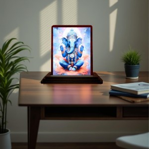Car Desk/Table Top Lord Ganesha Wooden Photo Stand 3x4 Inches, Compact & Stylish Spiritual Display For Car, Home & Office (Pack Of 1) (F14491) Car Desk/Table Top Lord Ganesha Wooden Photo Stand 3x4 Inches, Compact & Stylish Spiritual Display For Car, Home & Office (Pack Of 1) (F14491)