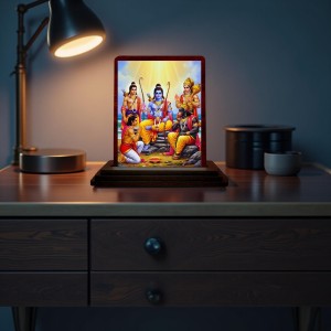 Car Desk/Table Top Lord Rama Lakshmana Hanuman Wooden Photo Stand 3x4 Inches, Compact & Stylish Spiritual Display For Car, Home & Office (Pack Of 1) (F14188) Car Desk/Table Top Lord Rama Lakshmana Hanuman Wooden Photo Stand 3x4 Inches, Compact & Stylish Spiritual Display For Car, Home & Office (Pack Of 1) (F14188)