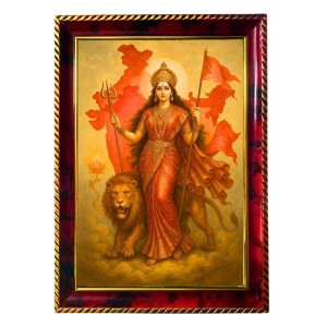 Bhu Devi Photo Frame For Wall & Table | 7x9 Inch Golden Cherry Finish | Decorative Bhu Devi Photo Frame For Home, Office & Pooja Room (F11729) Bhu Devi Photo Frame For Wall & Table | 7x9 Inch Golden Cherry Finish | Decorative Bhu Devi Photo Frame For Home, Office & Pooja Room (F11729)