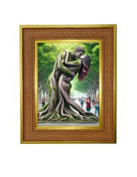 Couple Nature Photo Frame 12x16 Inches-Brown Wooden Frame For Home, Office & Temple Decoration And Gifting (F6427)
