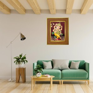Lord Ganeshaa Photo Frame 14x18 Inches-Brown Wooden Frame For Home, Office & Temple Decoration And Gifting (F6285) Lord Ganeshaa Photo Frame 14x18 Inches-Brown Wooden Frame For Home, Office & Temple Decoration And Gifting (F6285)