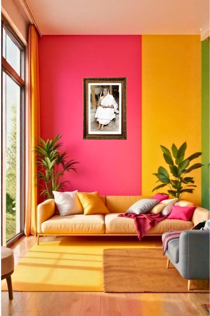 Maa Sarada Devi Big Photo Frame - 20x28 Inches For Home,Temple & Office Decoration (F11250)