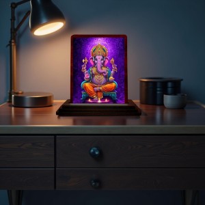 Car Desk/Table Top Lord Ganesha Wooden Photo Stand 3x4 Inches, Compact & Stylish Spiritual Display For Car, Home & Office (Pack Of 1) (F14172) Car Desk/Table Top Lord Ganesha Wooden Photo Stand 3x4 Inches, Compact & Stylish Spiritual Display For Car, Home & Office (Pack Of 1) (F14172)