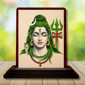 Car Desk/Table Top Lord Shiva Wooden Photo Stand 3x4 Inches, Compact & Stylish Spiritual Display For Car, Home & Office (Pack Of 1) (F14218) Car Desk/Table Top Lord Shiva Wooden Photo Stand 3x4 Inches, Compact & Stylish Spiritual Display For Car, Home & Office (Pack Of 1) (F14218)