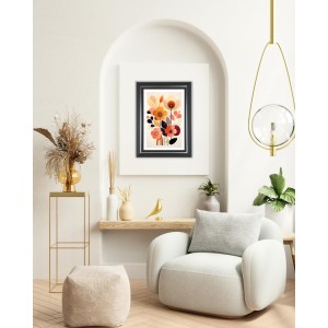 Flower Scenery For Home Photo Wall & Table Frame | 10x14 Inch Black Designer | Perfect For Gifting & Home Decor (F9594)
