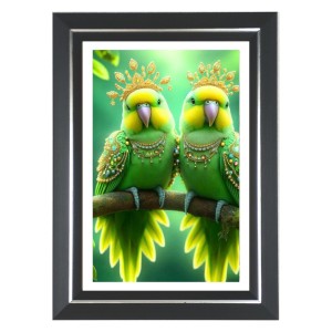Rainbow Lorikeets Photo Wall & Table Frame | 10x14 Inch Black Designer | Perfect For Gifting & Home Decor (F9646)