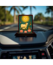 Car Desk/Table Top Go Matha Wooden Photo Stand 3x4 Inches, Compact & Stylish Spiritual Display For Car, Home & Office (Pack Of 1) (F14268)