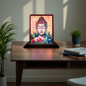 Car Desk/Table Top Meditative Buddha Wooden Photo Stand 3x4 Inches, Compact & Stylish Spiritual Display For Car, Home & Office (Pack Of 1) (F14434) Car Desk/Table Top Meditative Buddha Wooden Photo Stand 3x4 Inches, Compact & Stylish Spiritual Display For Car, Home & Office (Pack Of 1) (F14434)