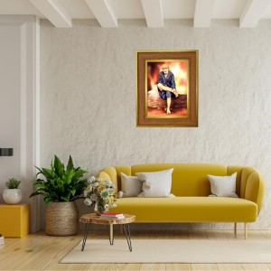 Sai Baba Photo Frame 10x14 Inches-Brown Wooden Frame For Home, Office & Temple Decoration And Gifting (F6428) Sai Baba Photo Frame 10x14 Inches-Brown Wooden Frame For Home, Office & Temple Decoration And Gifting (F6428)