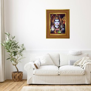 Lord Shiva Photo Frame 10x14 Inches-Brown Wooden Frame For Home, Office & Temple Decoration And Gifting (F6250) Lord Shiva Photo Frame 10x14 Inches-Brown Wooden Frame For Home, Office & Temple Decoration And Gifting (F6250)