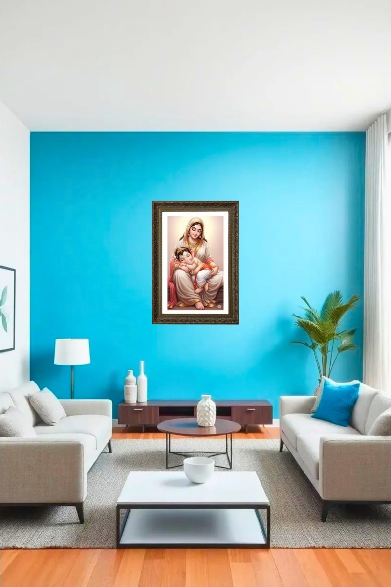 Parvati And Ganesh Big Photo Frame - 20x28 Inches For Home,Temple & Office Decoration (F11088)