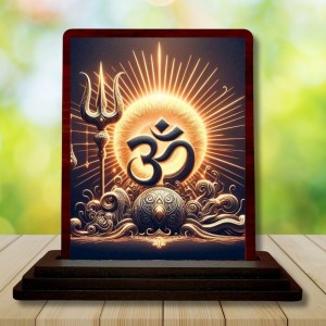 Car Desk/Table Top Om Symbol Wooden Photo Stand 3x4 Inches, Compact & Stylish Spiritual Display For Car, Home & Office (Pack Of 1) (F14449) Car Desk/Table Top Om Symbol Wooden Photo Stand 3x4 Inches, Compact & Stylish Spiritual Display For Car, Home & Office (Pack Of 1) (F14449)
