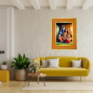 Lord Shiva, Goddess Parvati Photo Frame 10x14 Inches-Brown Wooden Frame For Home, Office & Temple Decoration And Gifting (F6480) Lord Shiva, Goddess Parvati Photo Frame 10x14 Inches-Brown Wooden Frame For Home, Office & Temple Decoration And Gifting (F6480)