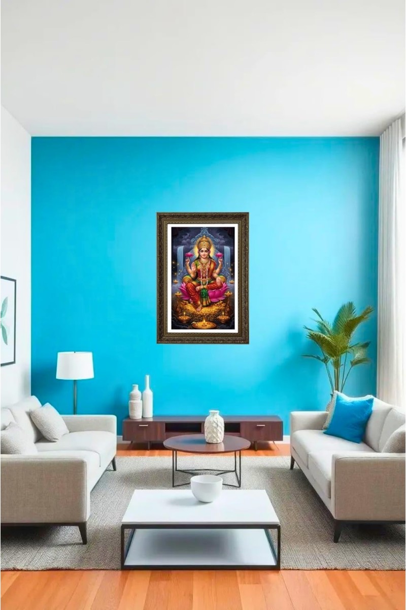 Maa Laxmi Big Photo Frame - 20x28 Inches For Home,Temple & Office Decoration (F11026)
