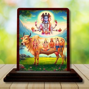 Car Desk/Table Top Lord Dattatreya Wooden Photo Stand 3x4 Inches, Compact & Stylish Spiritual Display For Car, Home & Office (Pack Of 1) (F14639) Car Desk/Table Top Lord Dattatreya Wooden Photo Stand 3x4 Inches, Compact & Stylish Spiritual Display For Car, Home & Office (Pack Of 1) (F14639)