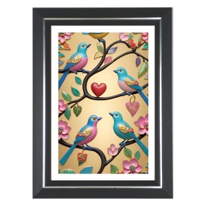 Birds Branches Flowers Photo Wall & Table Frame | 10x14 Inch Black Designer | Perfect For Gifting & Home Decor (F9592) Birds Branches Flowers Photo Wall & Table Frame | 10x14 Inch Black Designer | Perfect For Gifting & Home Decor (F9592)