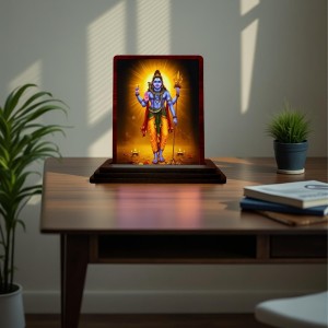 Car Desk/Table Top Lord Shiva Wooden Photo Stand 3x4 Inches, Compact & Stylish Spiritual Display For Car, Home & Office (Pack Of 1) (F15105) Car Desk/Table Top Lord Shiva Wooden Photo Stand 3x4 Inches, Compact & Stylish Spiritual Display For Car, Home & Office (Pack Of 1) (F15105)