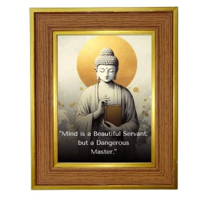 Lord Buddha Photo Frame 16x20 Inches-Brown Wooden Frame For Home, Office & Temple Decoration And Gifting (F6305) Lord Buddha Photo Frame 16x20 Inches-Brown Wooden Frame For Home, Office & Temple Decoration And Gifting (F6305)