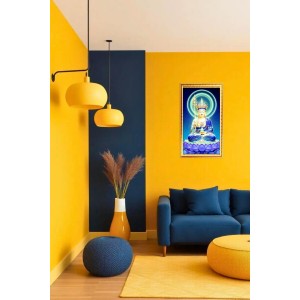 Kṣitigarbha Bodhisattva Digital Golden Color Photo Frame | Hindu Religious Wall Decor | 8x15 Inches - Inspirational Wall Art For Office, Home Decor - Ideal Spiritual Gift (F10202) Kṣitigarbha Bodhisattva Digital Golden Color Photo Frame | Hindu Religious Wall Decor | 8x15 Inches - Inspirational Wall Art For Office, Home Decor - Ideal Spiritual Gift (F10202)