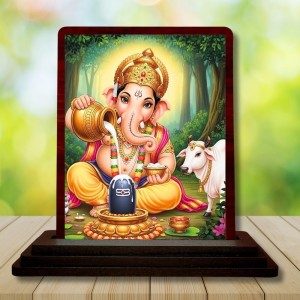 Car Desk/Table Top Lord Ganesha Wooden Photo Stand 3x4 Inches, Compact & Stylish Spiritual Display For Car, Home & Office (Pack Of 1) (F14524) Car Desk/Table Top Lord Ganesha Wooden Photo Stand 3x4 Inches, Compact & Stylish Spiritual Display For Car, Home & Office (Pack Of 1) (F14524)