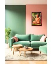 Swami Vivekananda Photo Frame For Wall & Table | 7x9 Inch Golden Cherry Finish | Decorative Swami Vivekananda Photo Frame For Home, Office & Pooja Room (F11734)