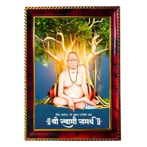 Swami Samarth Photo Frame For Wall & Table | 7x9 Inch Golden Cherry Finish | Decorative Swami Samarth Photo Frame For Home, Office & Pooja Room (F11625) Swami Samarth Photo Frame For Wall & Table | 7x9 Inch Golden Cherry Finish | Decorative Swami Samarth Photo Frame For Home, Office & Pooja Room (F11625)