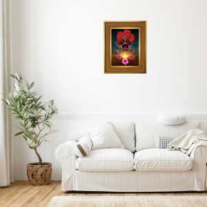 Goddess Maa Kaali Photo Frame 12x16 Inches-Brown Wooden Frame For Home, Office & Temple Decoration And Gifting (F6276) Goddess Maa Kaali Photo Frame 12x16 Inches-Brown Wooden Frame For Home, Office & Temple Decoration And Gifting (F6276)